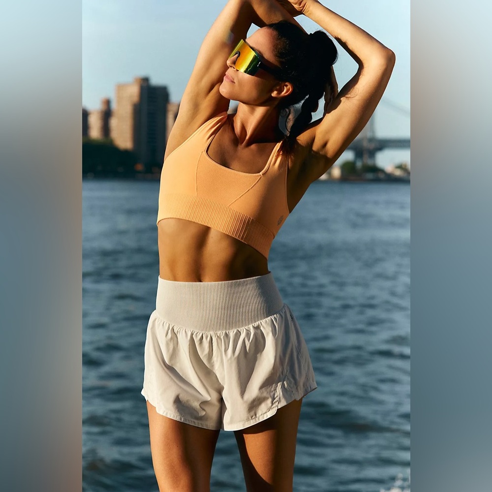 Free People Movement Carpe Diem Shorts FP Movement Running Shorts White NWT - Picture 3 of 11